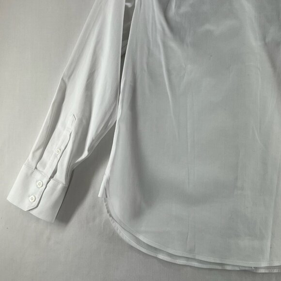 Chicos No Iron Wildflower Embroidered Shirt Womens 0 Long Sleeve Button Up White - Picture 11 of 15